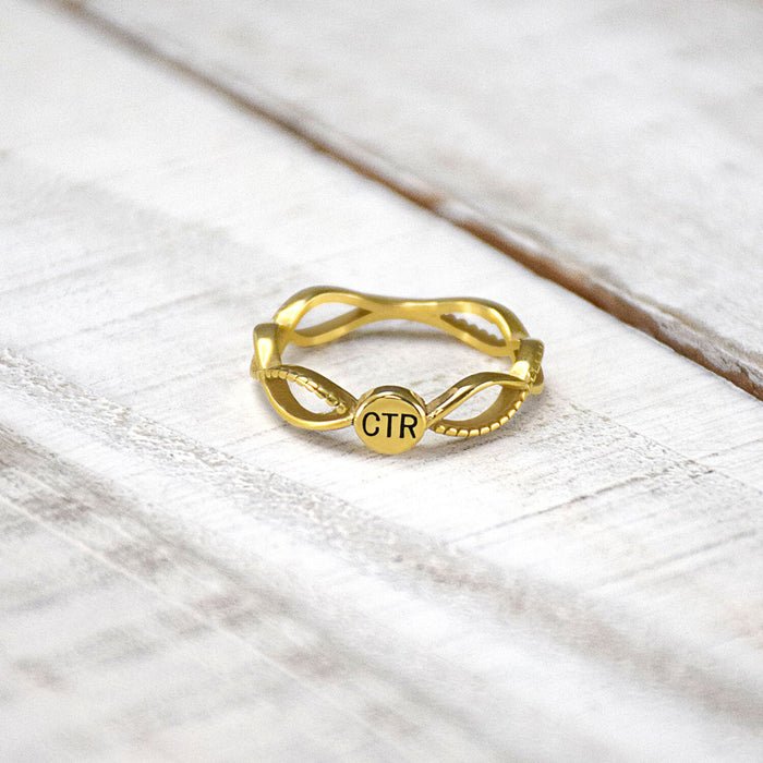 Eloise Gold Stainless Steel CTR Ring