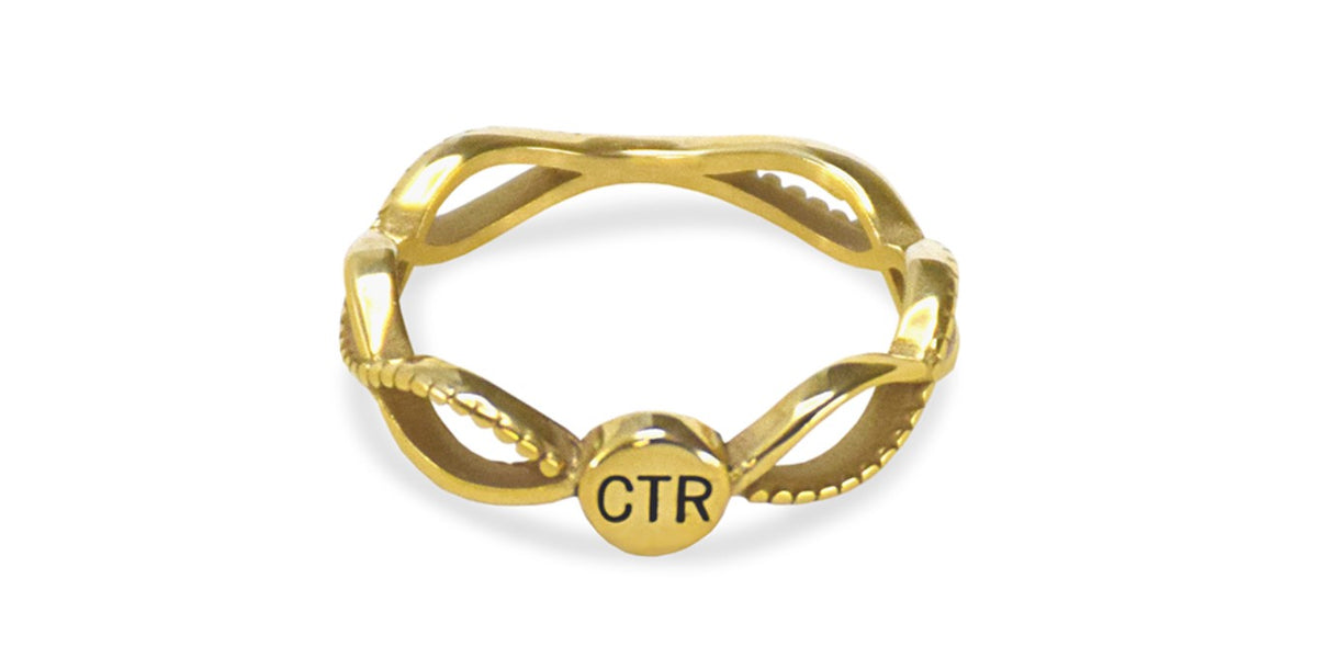 Eloise Gold Stainless Steel CTR Ring - Main Image