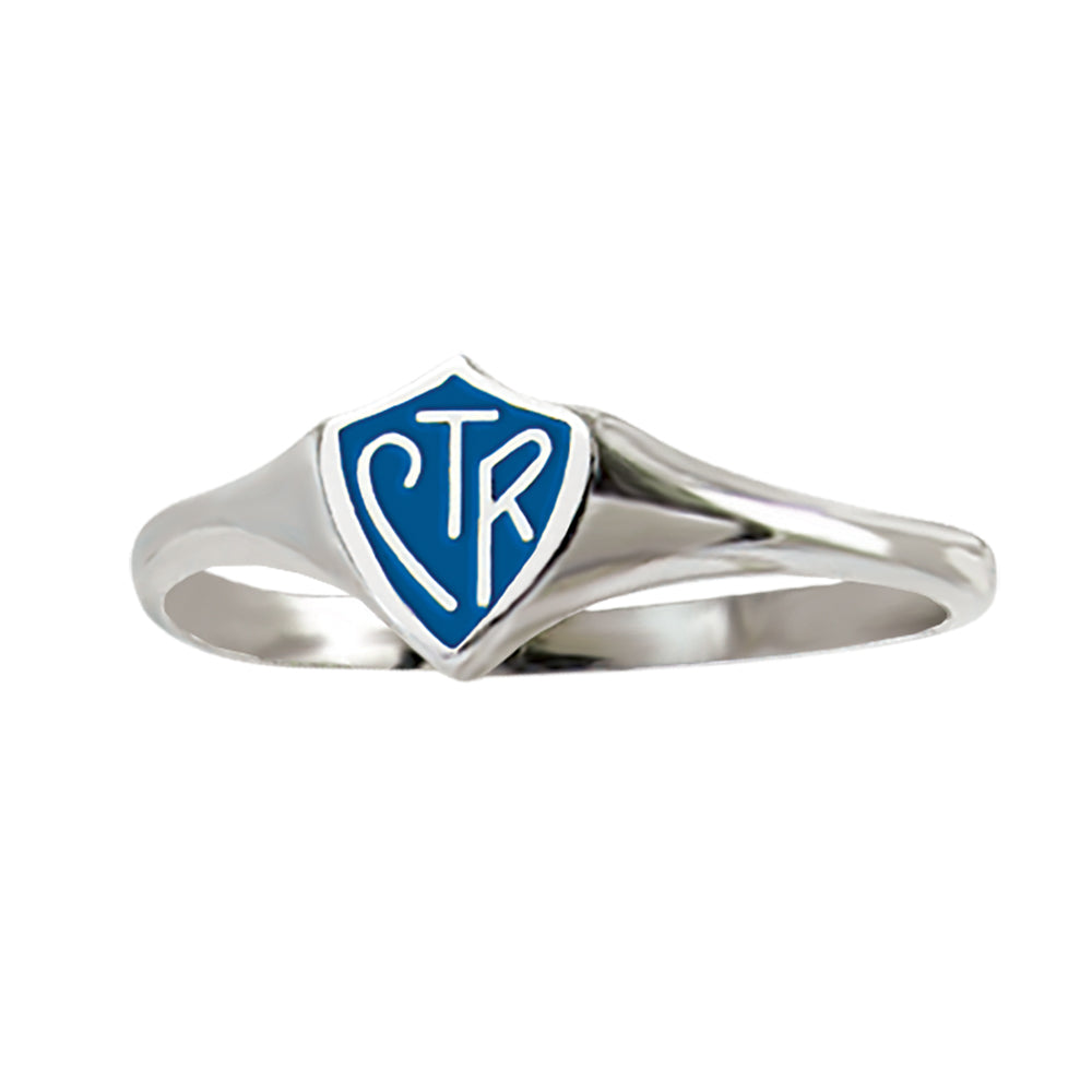 Blue Mini CTR Ring in Stainless Steel — LDS Honey
