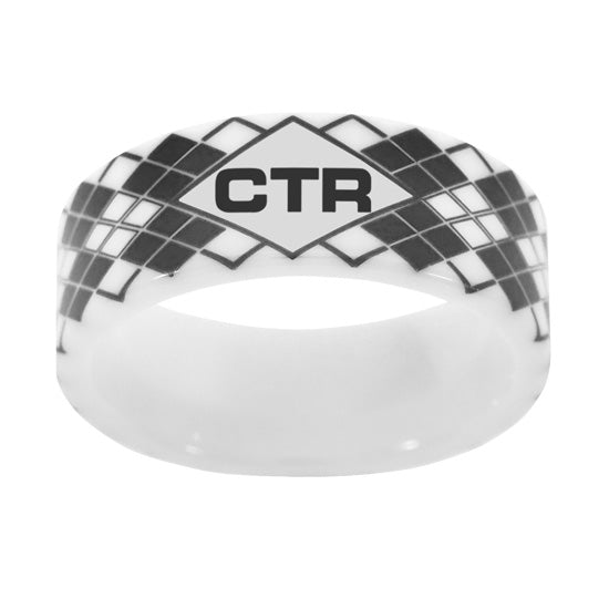 Argyle White Diamond Ceramic CTR Ring — LDS Honey