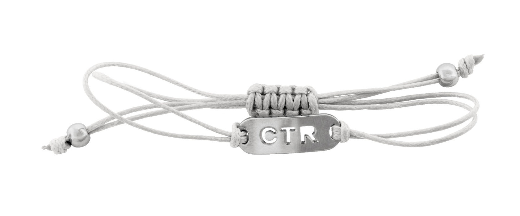 String Bracelet with Metal CTR Face