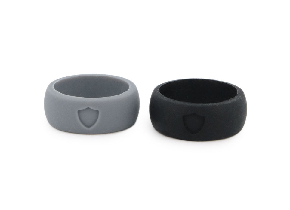 Silicone Shield Ring Two-Pack in Black and Grey